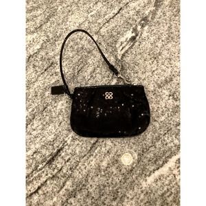COACH Black Sequin Wristlet